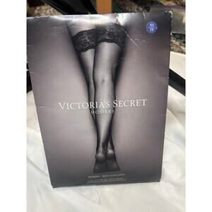 Victoria’s Secret Lace Top Blue Fishnet Thigh Highs SZ XS